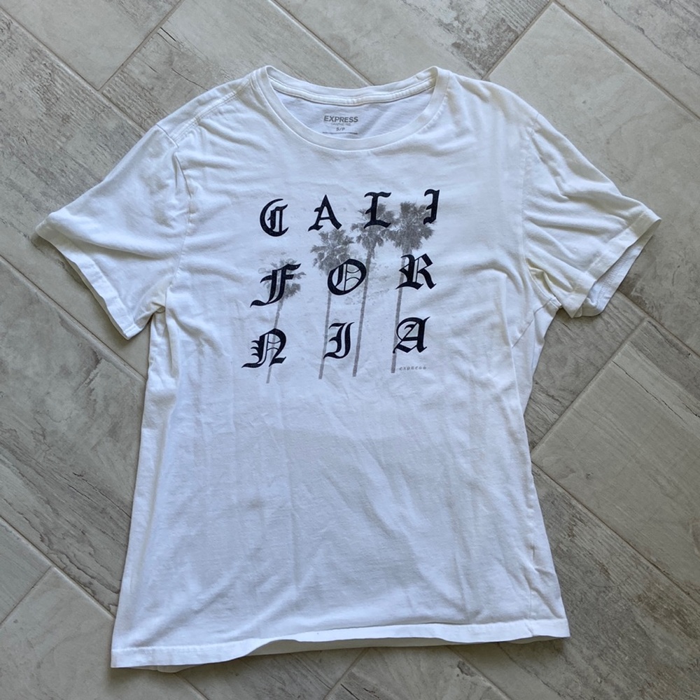 Express “California” white t-shirt.